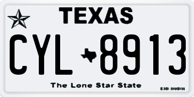 TX license plate CYL8913