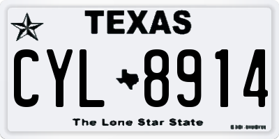 TX license plate CYL8914