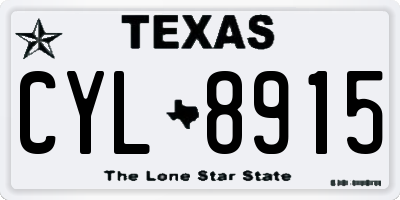 TX license plate CYL8915