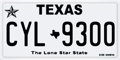 TX license plate CYL9300