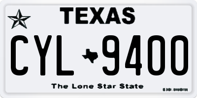 TX license plate CYL9400