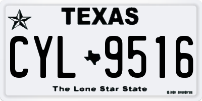 TX license plate CYL9516