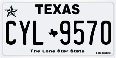 TX license plate CYL9570