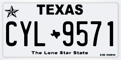 TX license plate CYL9571
