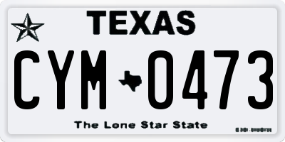 TX license plate CYM0473