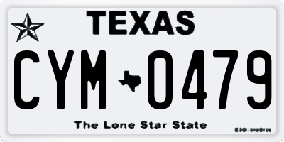 TX license plate CYM0479