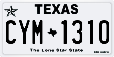 TX license plate CYM1310
