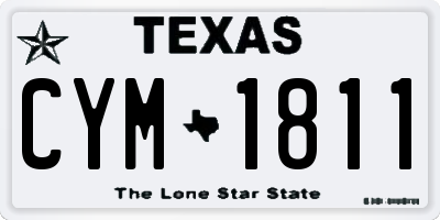 TX license plate CYM1811