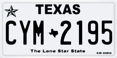 TX license plate CYM2195