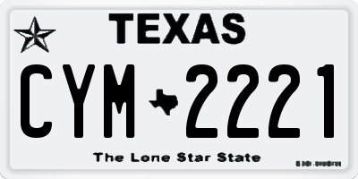 TX license plate CYM2221