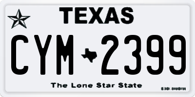 TX license plate CYM2399