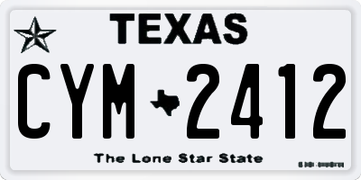 TX license plate CYM2412