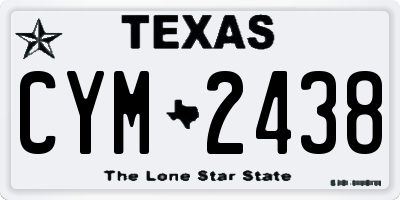 TX license plate CYM2438