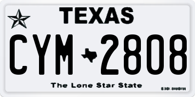 TX license plate CYM2808
