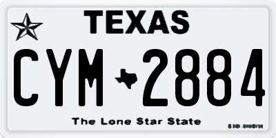 TX license plate CYM2884