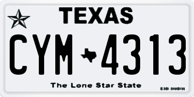 TX license plate CYM4313