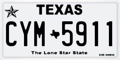 TX license plate CYM5911