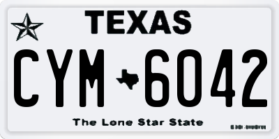 TX license plate CYM6042