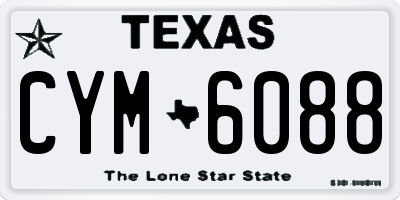 TX license plate CYM6088