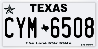 TX license plate CYM6508