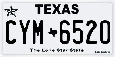 TX license plate CYM6520