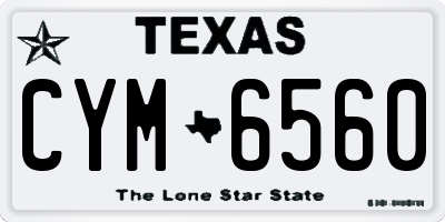 TX license plate CYM6560