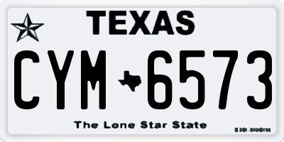 TX license plate CYM6573