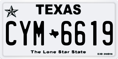 TX license plate CYM6619