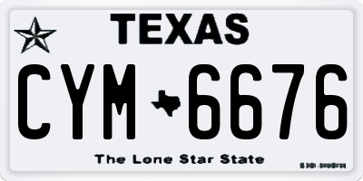TX license plate CYM6676