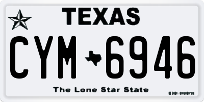 TX license plate CYM6946