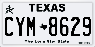 TX license plate CYM8629
