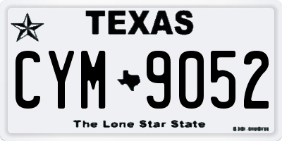 TX license plate CYM9052