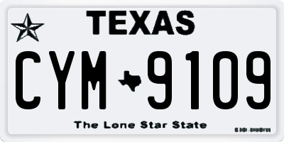 TX license plate CYM9109