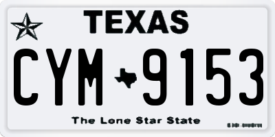 TX license plate CYM9153