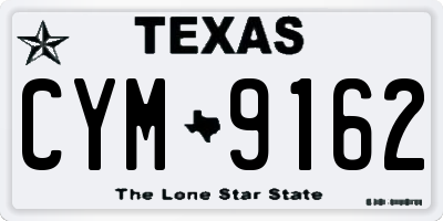TX license plate CYM9162