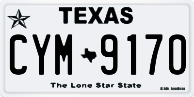 TX license plate CYM9170
