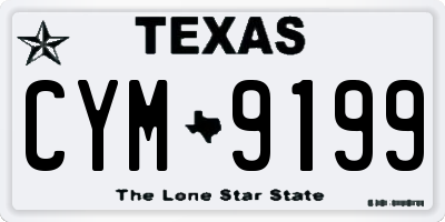 TX license plate CYM9199