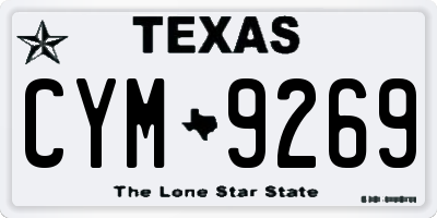 TX license plate CYM9269