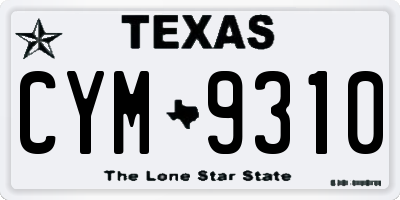 TX license plate CYM9310