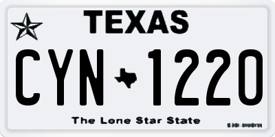 TX license plate CYN1220