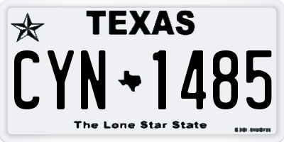 TX license plate CYN1485