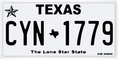 TX license plate CYN1779