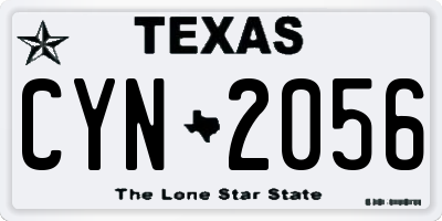 TX license plate CYN2056