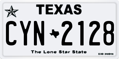 TX license plate CYN2128