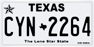 TX license plate CYN2264