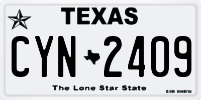 TX license plate CYN2409
