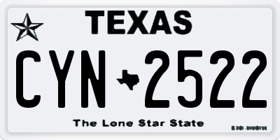 TX license plate CYN2522