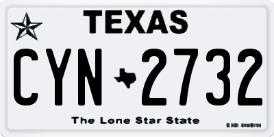 TX license plate CYN2732