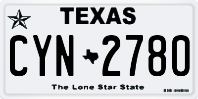 TX license plate CYN2780