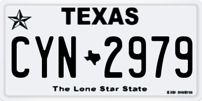 TX license plate CYN2979